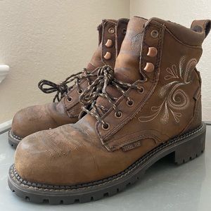Justin waterproof steel toe work boots (WOMENS)